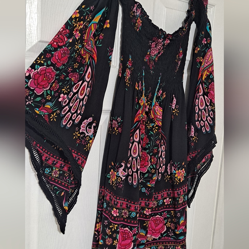 Spell~ Hotel Paradiso Bell Sleeve Mini Dress 🌺 - Picture 7 of 12